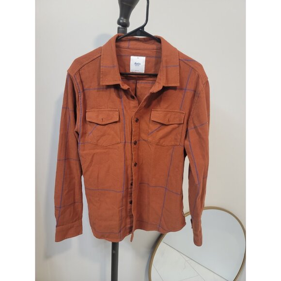 Katin Other - Huckberry Katin Mens M Shiloh Heavyweight Brushed Flannel Stripe Gorpcore Brown